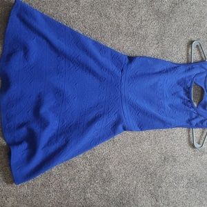 Blue skater skirt dress